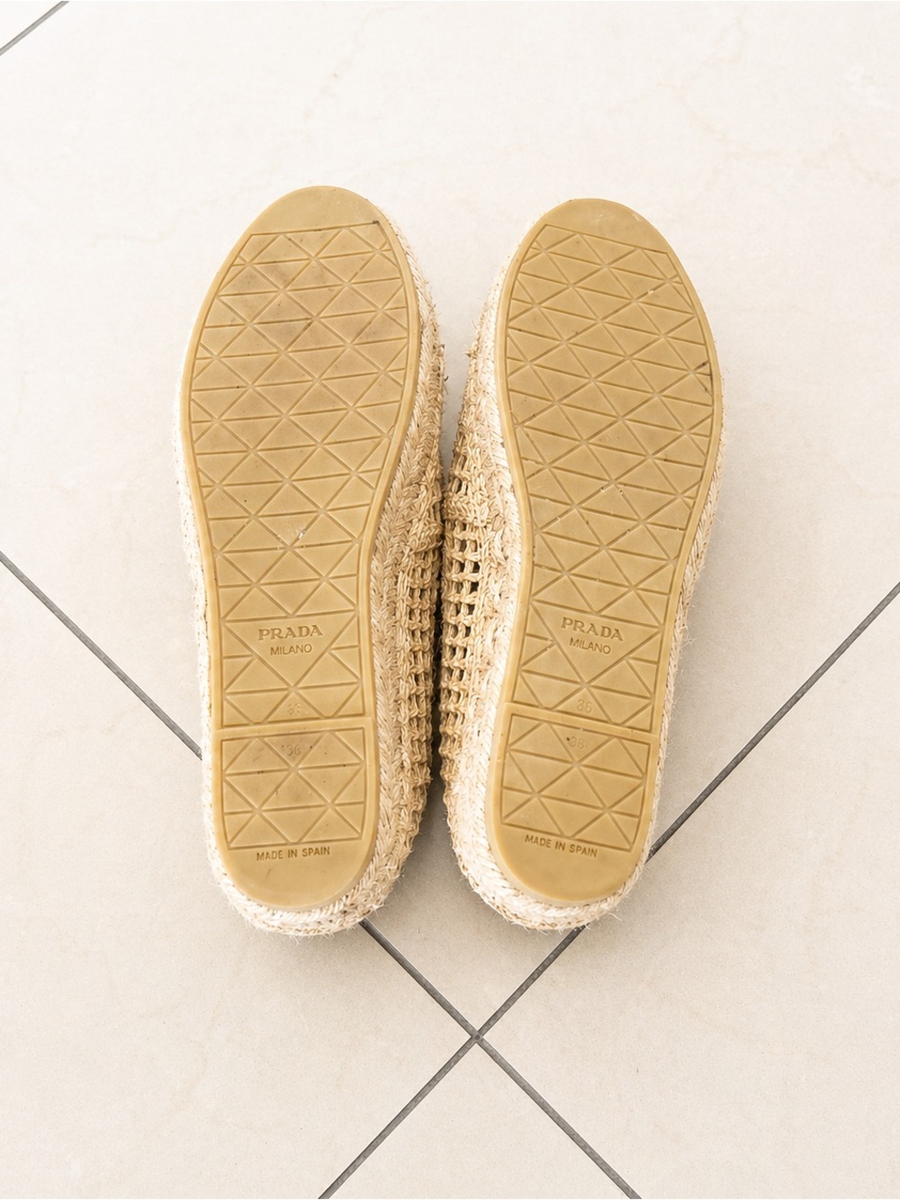 PRADA Natural Woven Espadrille Flats • Size 6 - Picture 3 of 4